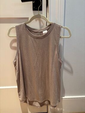 Athleta Open back Sleeveless top size L taupe